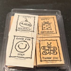 UNUSED Y2K Vintage Greeting Card Stamps | Stampin’ Up 2004